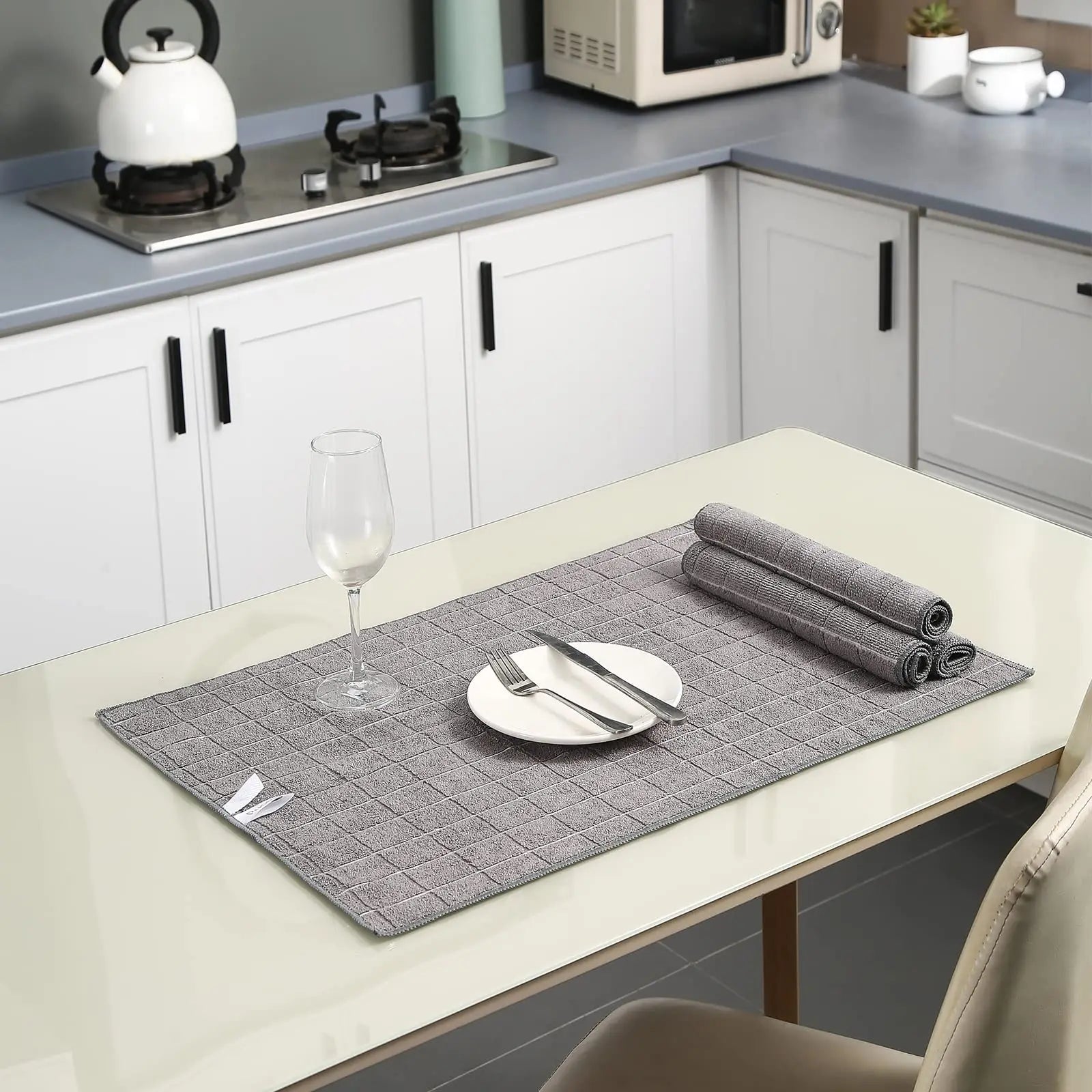 12pcs Microfiber Kitchen Towels and Dishcloths Set