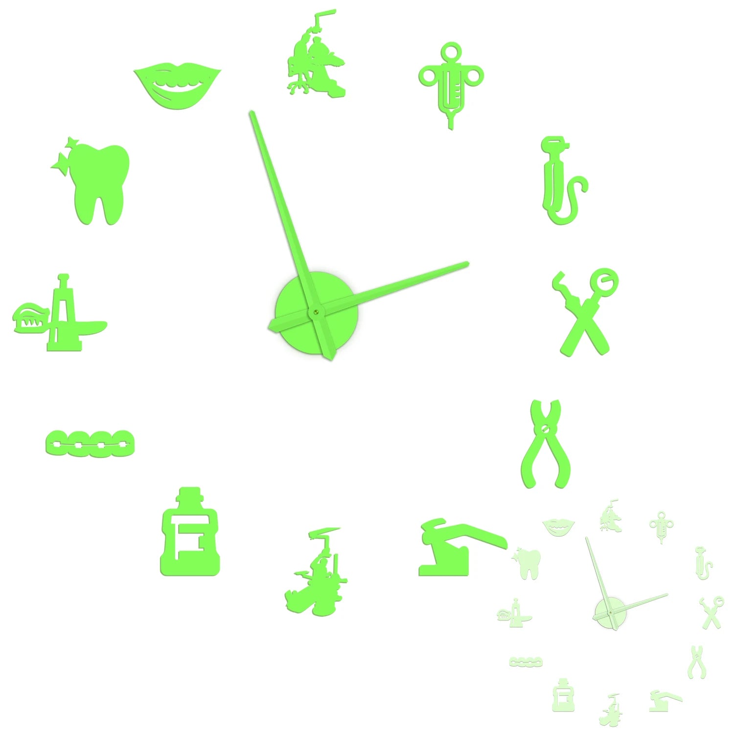 Dentist DIY Giant Wall Clock Dental Doctor Oversized Wall Clock