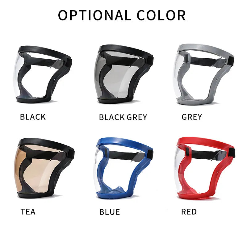 Full Face Transparent Protective Mask Dust and Fog Resistant Oil Splas