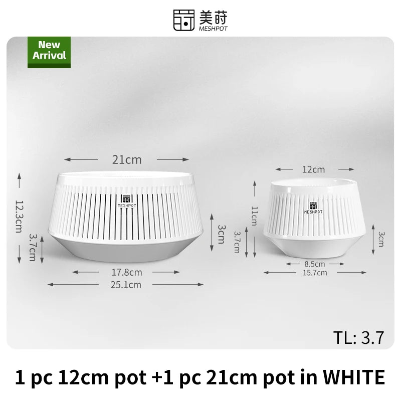 Meshpot Bonsai Pot with Saucer Plastic Flower Pot