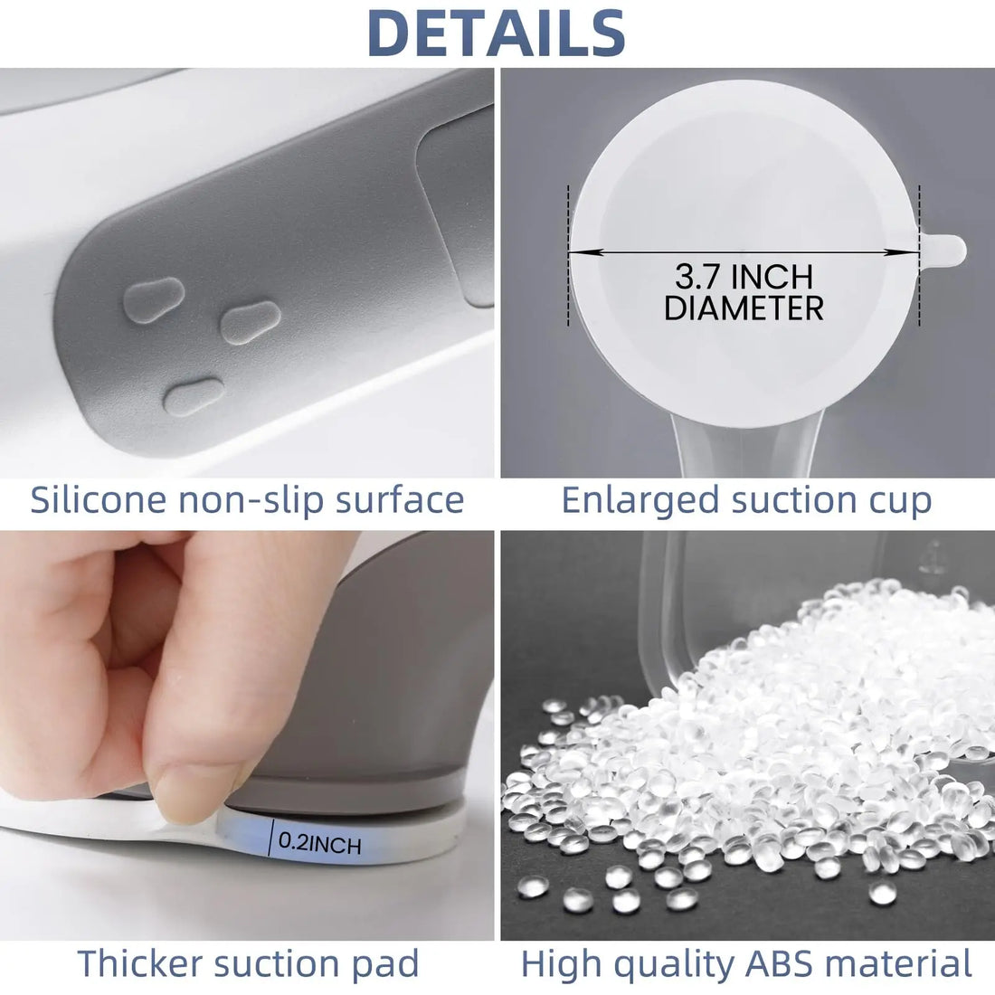 TAILI 1/2pcs Shower Grab Bars for Seniors Suction Cup 12 inch Grab Bars