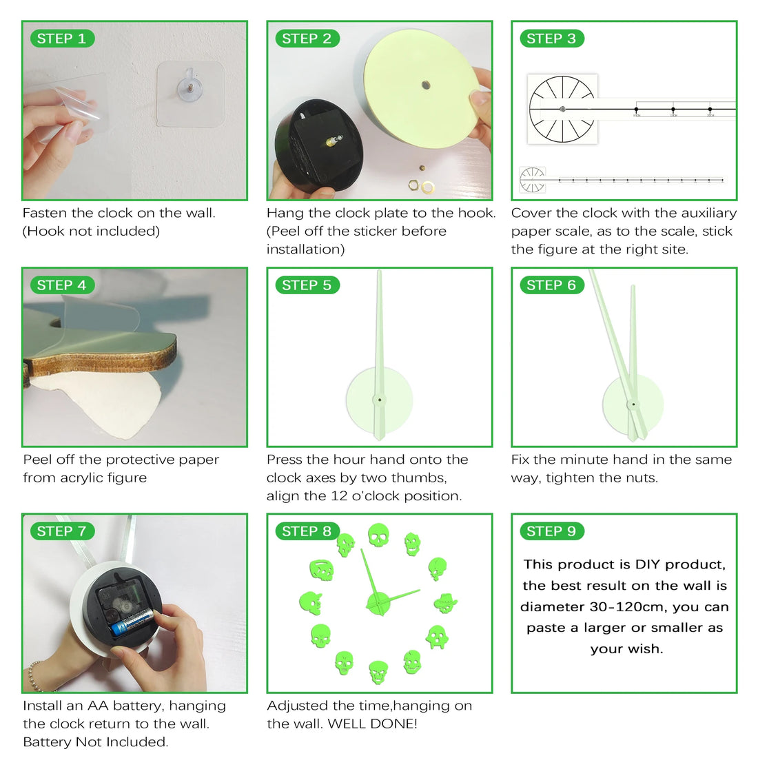 Dentist DIY Giant Wall Clock Dental Doctor Oversized Wall Clock