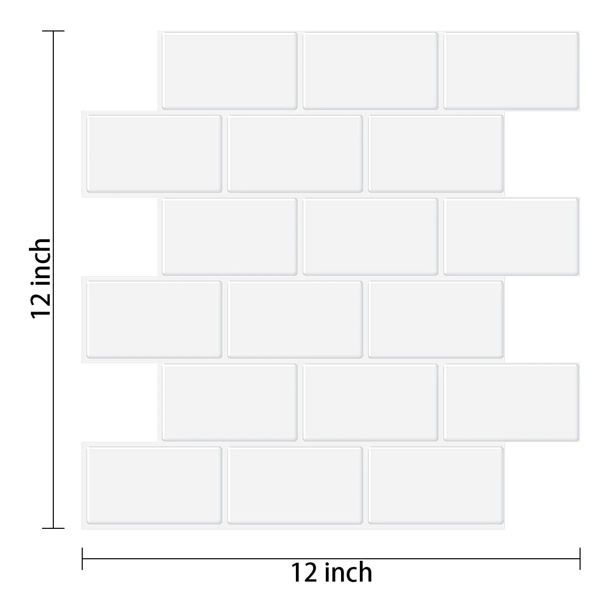 Subway Wall Stickers Peel and Stick 3d Brick Vinyl Wallpaper Bathroom Kitchen Backsplash