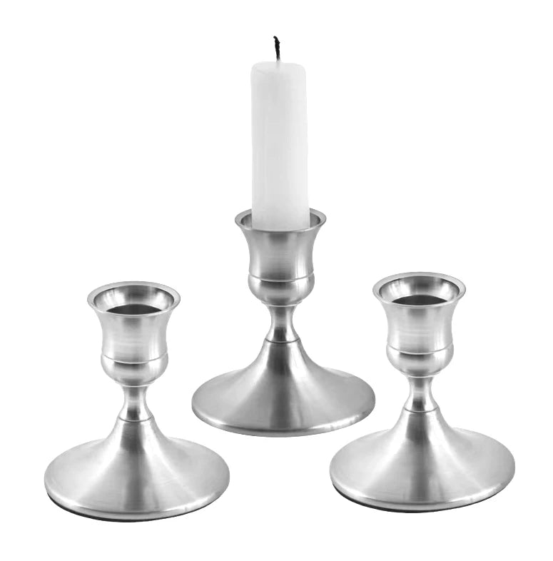 3pc Candlestick Holders Kit Brass Gold Candlestick Set