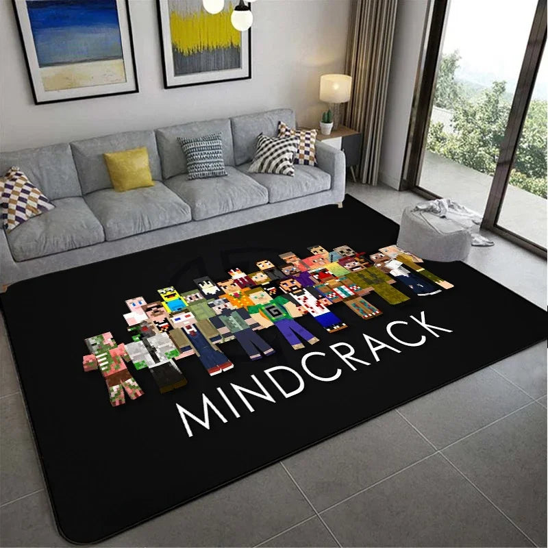 3D Game M-MINE Sandbox Carpet for Living Room Decor Bedroom