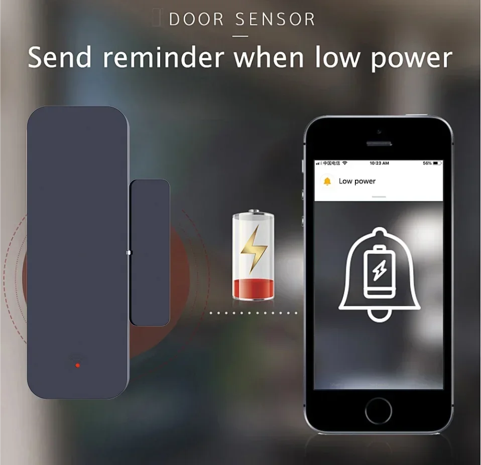 Tuya Zigbee Wifi Door Sensor Window Entry Sensor Security Burglar