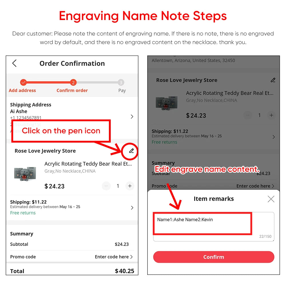 2025 Hot Eternal Rose Teddy Bear Gift Box with Custom Necklace Jewelry Set