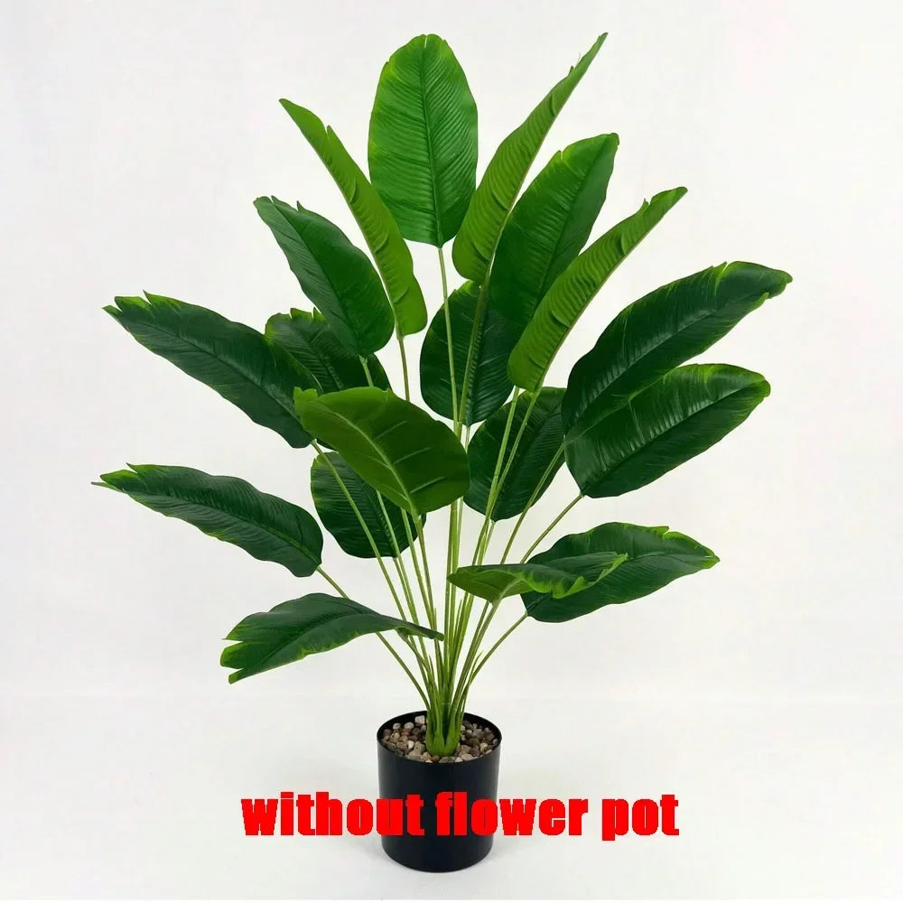 1pc 18 Leaves Artificial Plants Large Tropical Palm Tree Fake Banana Plants