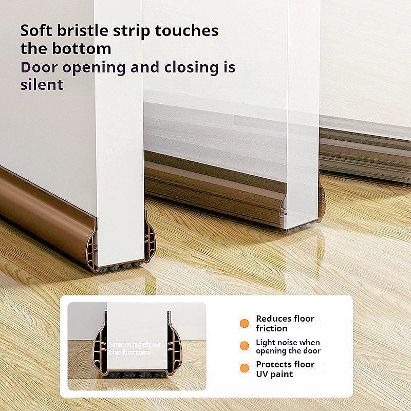 Pvc Door Seal Draft Stopper With 4 Layer Brush Reduce Noise Insect Proof