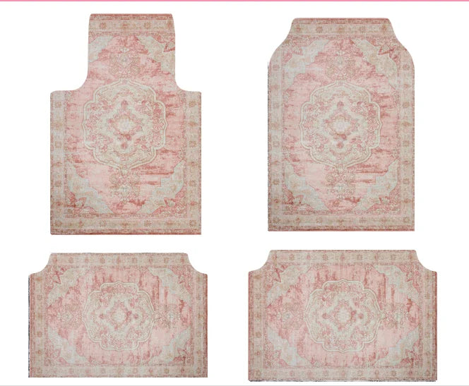 Set of Bohemian Style Floor Mat Universal Size Car Foot Mat