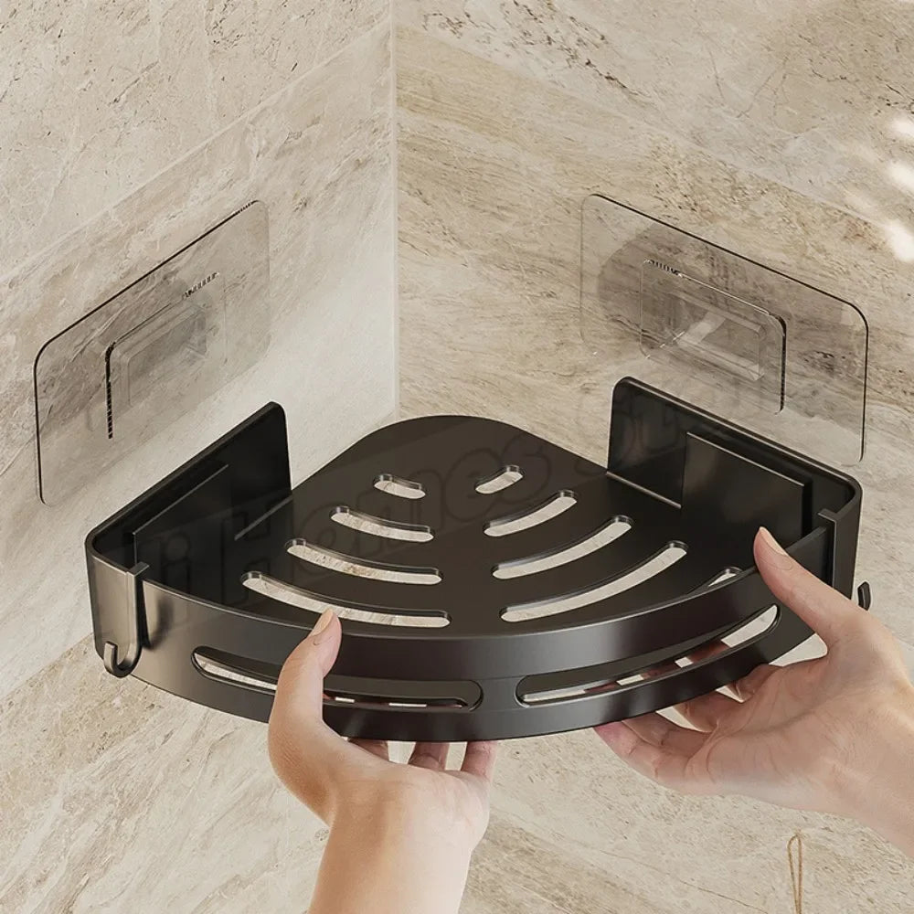 No Drill Wall Corner Bathroom Shelf Corner Shelf Storage Organizer