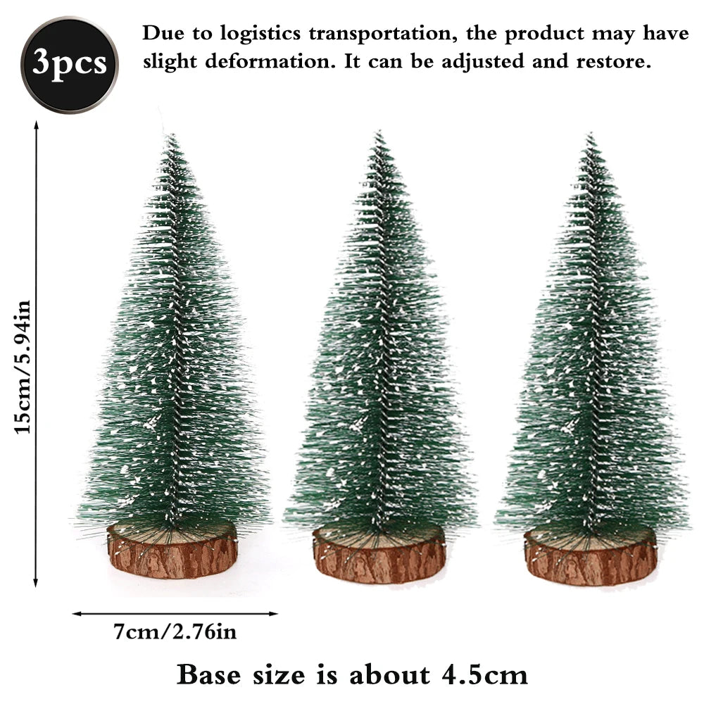 Mini Christmas Tree Bottle Brush Tree Artificial Green Christmas
