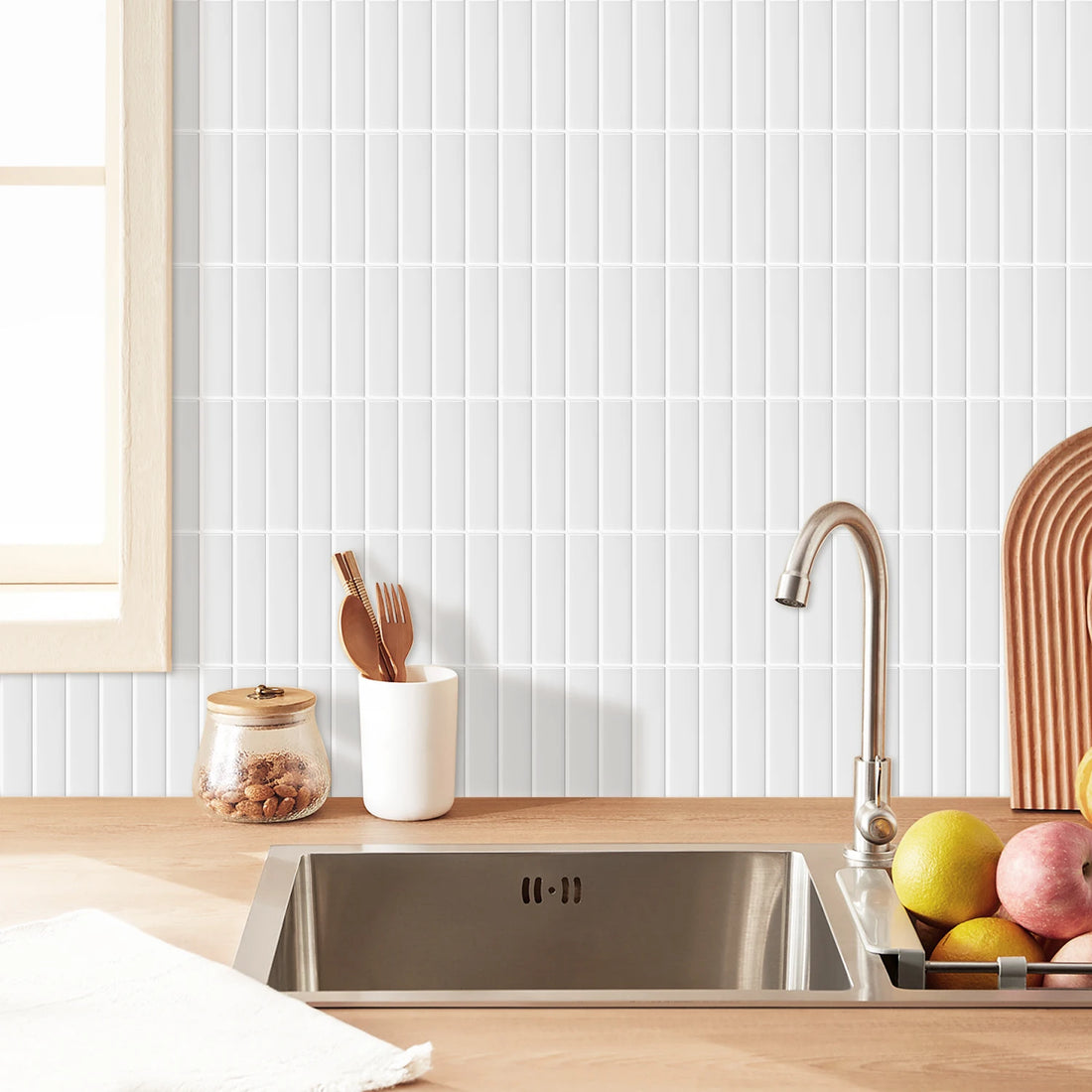 10 PCS Waterproof and Anti-oil Stick-On Tiles