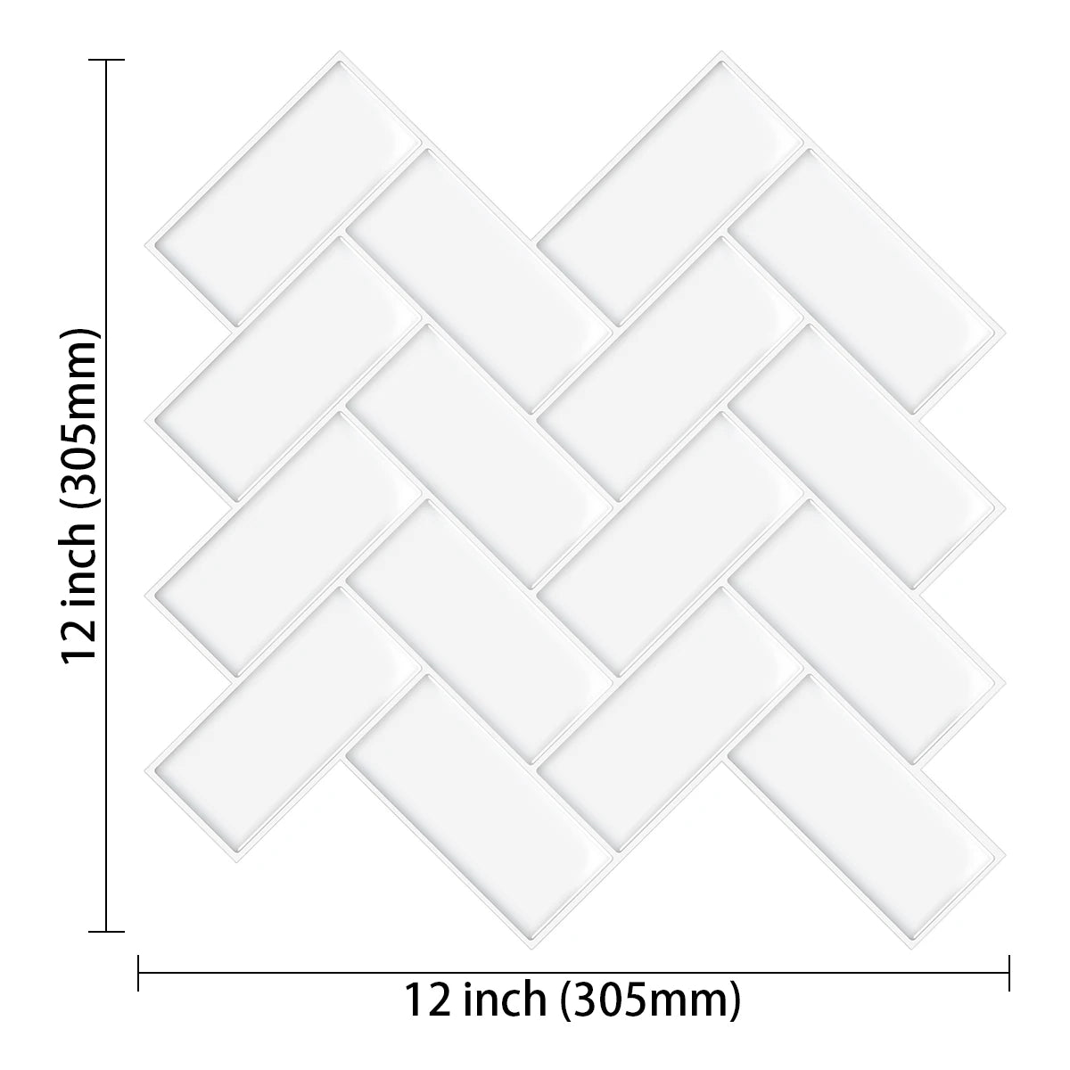10pcs 3D Imitation Tile Self-Adhesive Wall Stickers Peel And Stick Wall Tiles