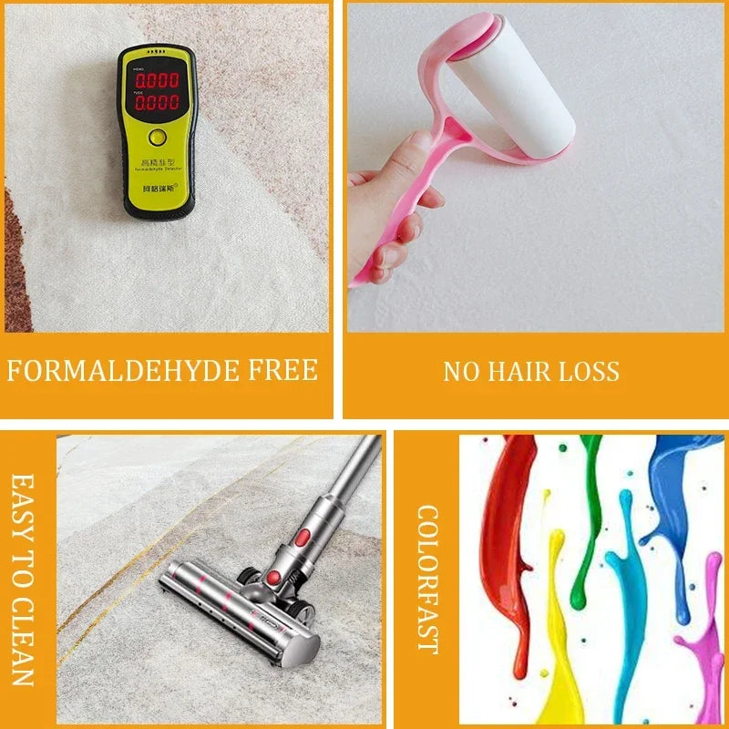 Modern Golden Luxury Carpet Large Living Room Decoration