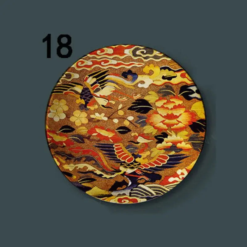 6-8inch Chinese Style Ceramic Plate with Dragon Phoenix