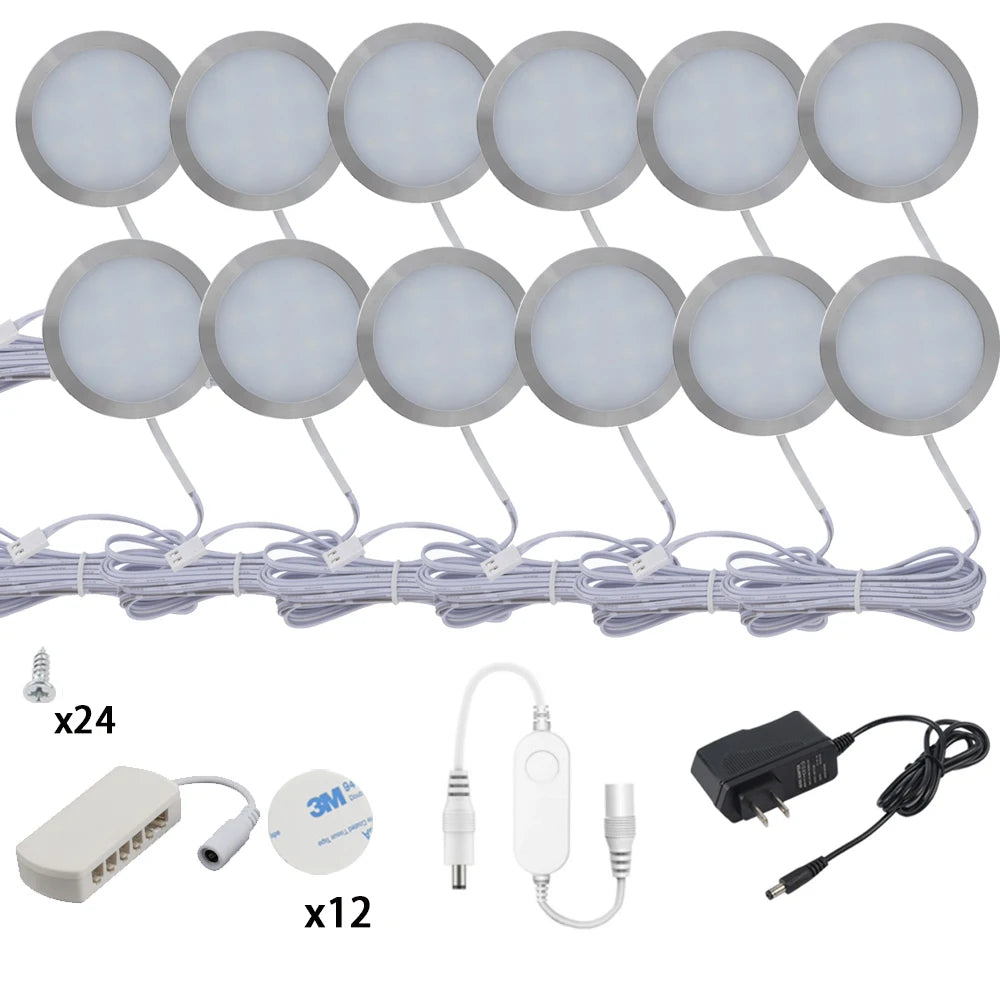 Tuya Zigbee 3.0 Smart LED Under Cabinet Lighting Dimmable Puck Lights Full