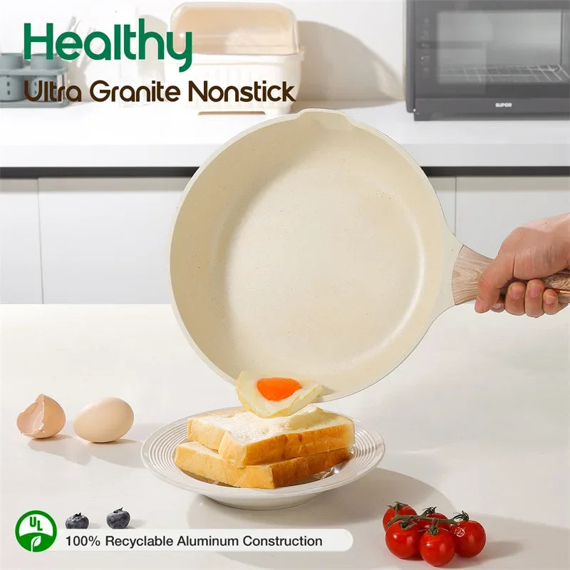 DONNOR Pot and Pan Set Non stick Frying pan 15/16Pcs Cookware