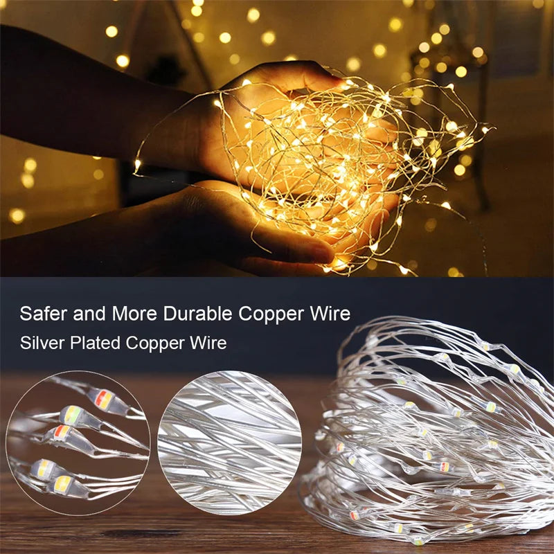 USB Led Fairy Lights Copper Wire String 20M 200LED