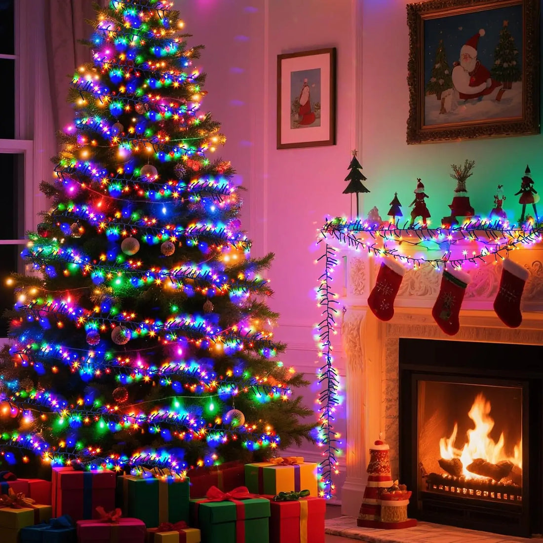 LED Firecracker String Lights 30-75M Garland Fairy Lights EU/US