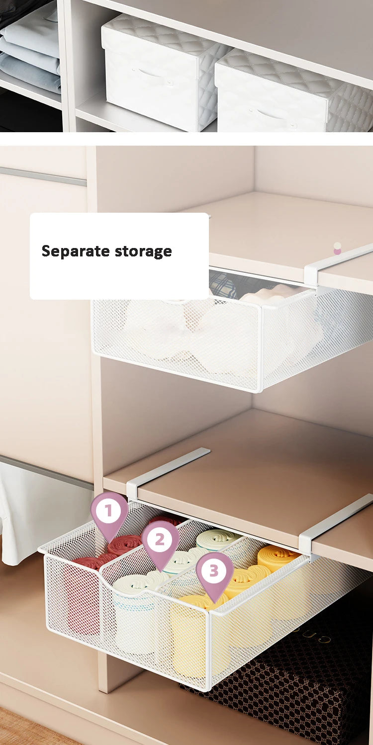 Sock Storage Basket, Underwear, Wardrobe Hanging