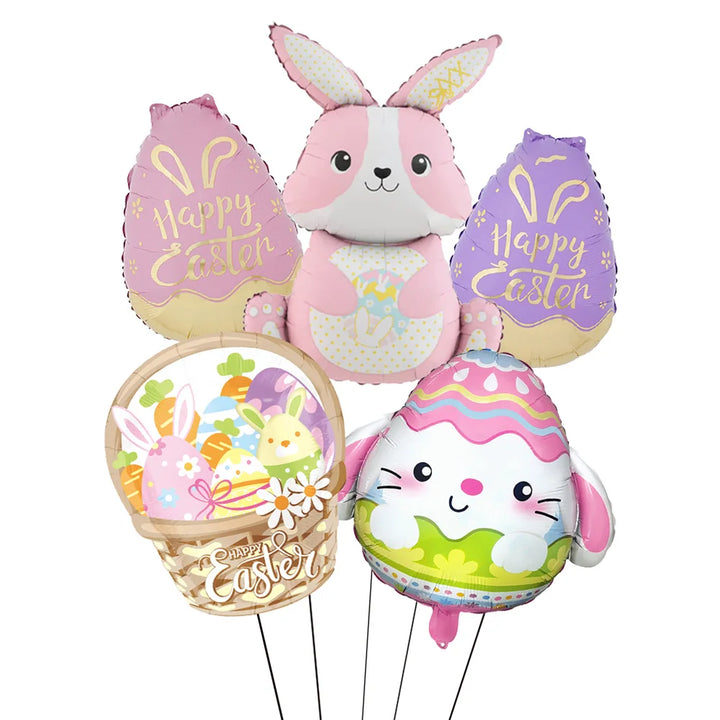 Easter balloon Decoration Happy Easter rabbit Egg Balloon set