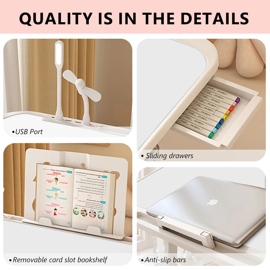 Laptop Desk Foldable Bed Table Adjustable Computer Desk