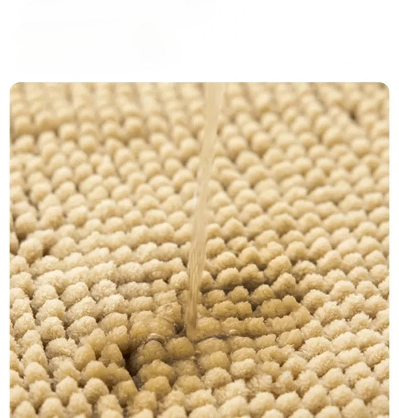 Chenille Bath Mats Encrypted Thickened Short Plush Strong