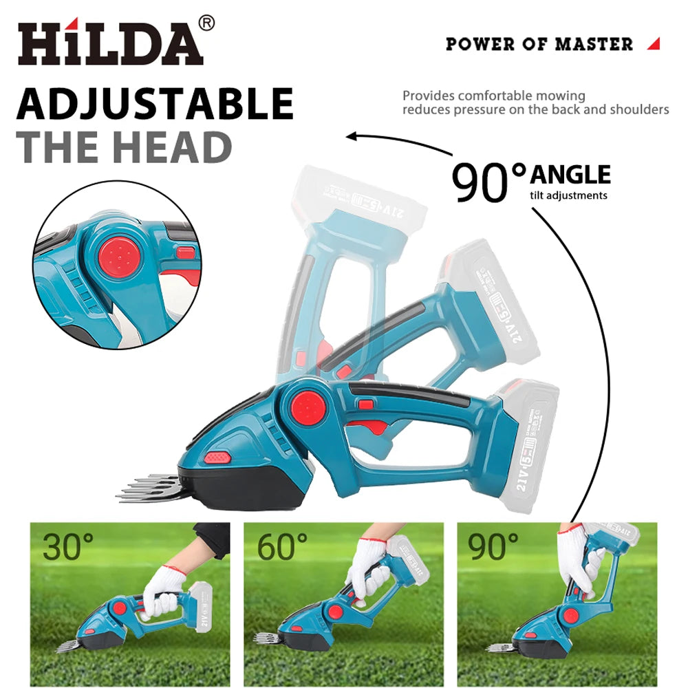 HILDA  2 IN1 Electric Hedge Trimmer Cordless Handheld Weeding