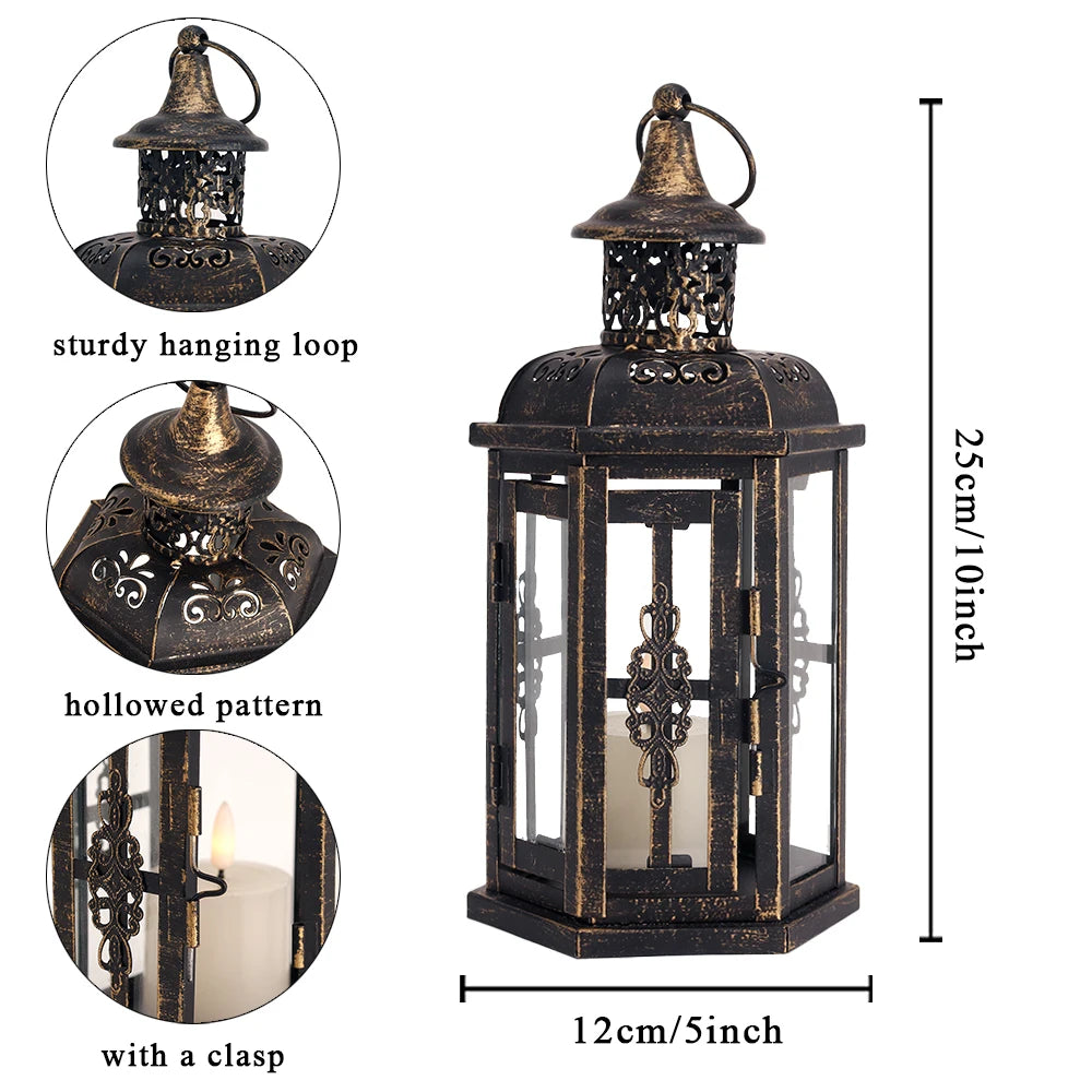 Vintage Nordic Candle Holder Lanterns Candles