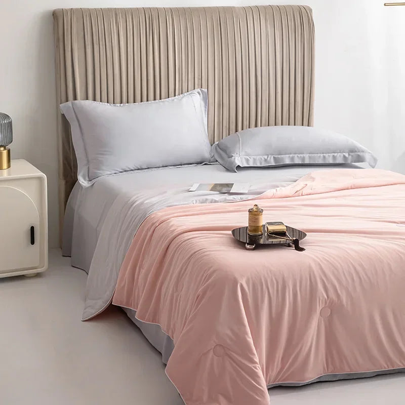 Air Condition Comforter for Summer Pure Color Ice Silk Cooling Blanket