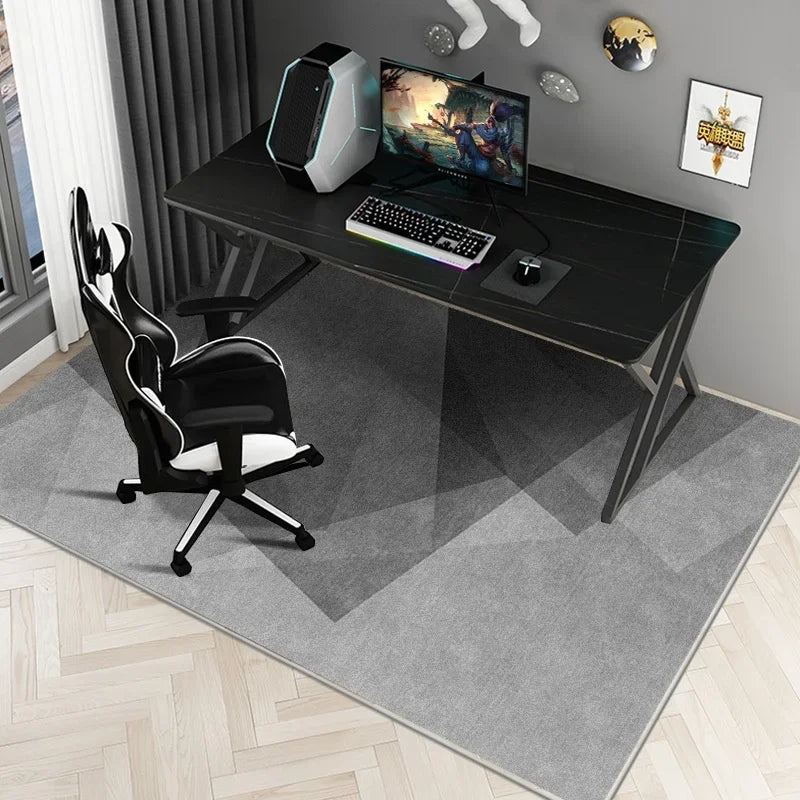 Modern Rectangular Chair Mat for Room Study Geometric