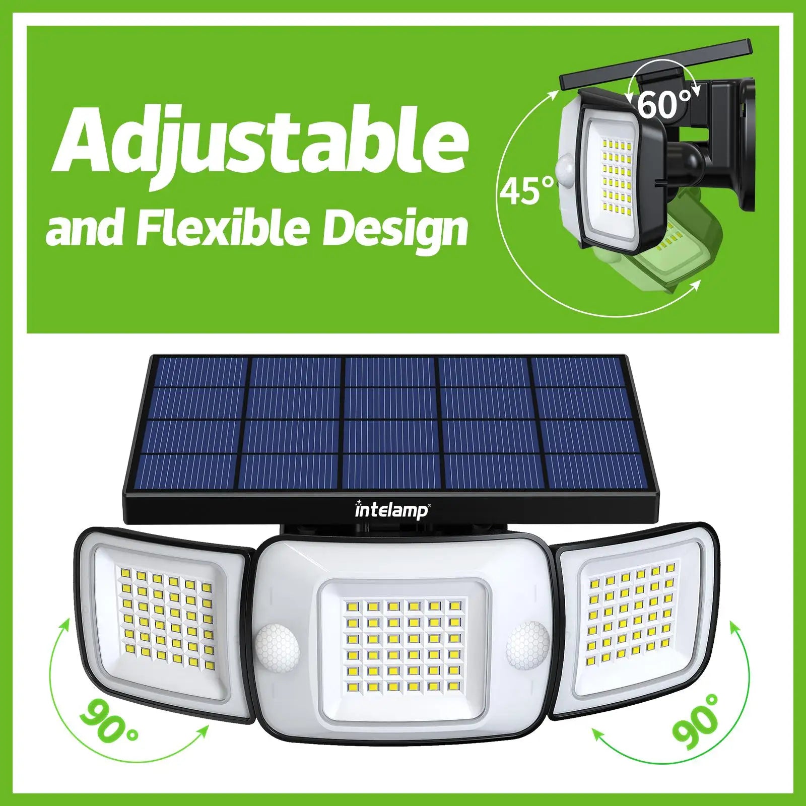 Solar Lights Outdoor with 3 Modes Motion Sensor Super Bright Wall Lam