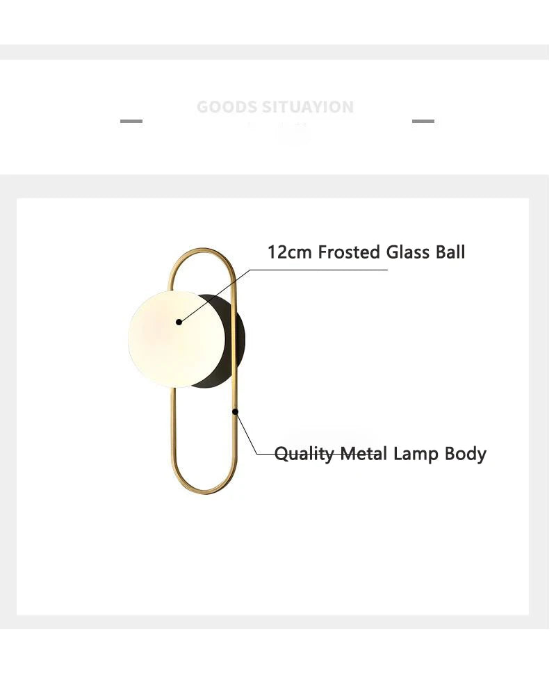 Interior LED Wall Lamps Wall Lights with G9 Bulb for Bedroom Black Gold  LED