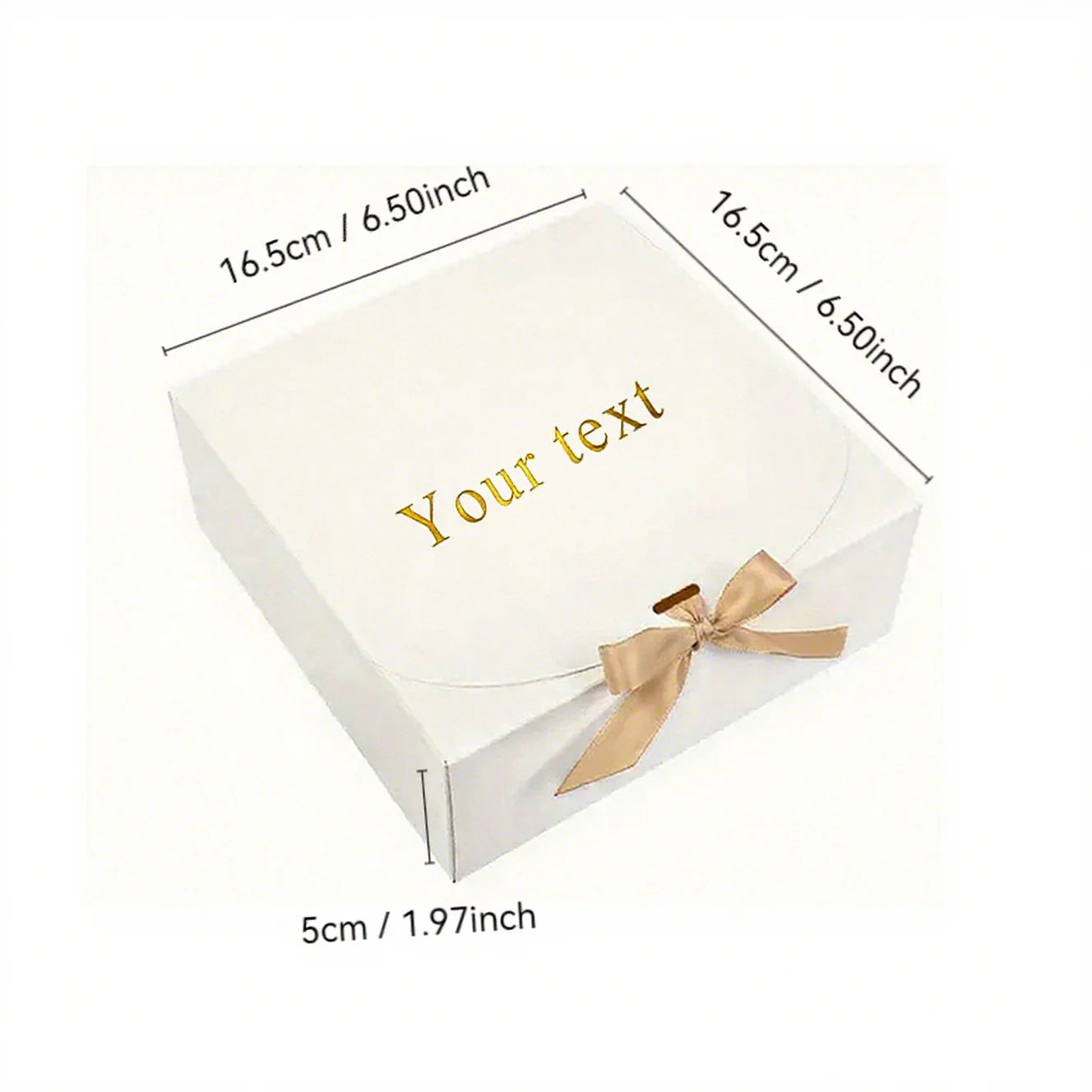 5PCS Customizable Wedding Favor Gift Boxes with gold stamping logo
