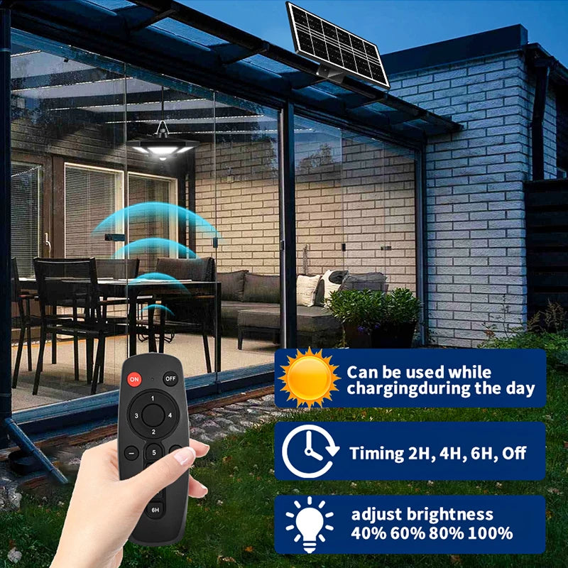 Solar Shed Light Solar Pendant Light Indoor Outdoor 228/180 LED
