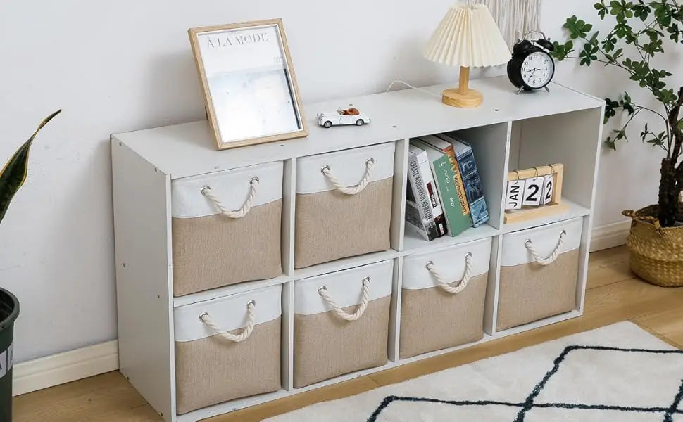 11 x 11 Inch Cube Storage Bins, Large Collapsible Fabric Storage Bin