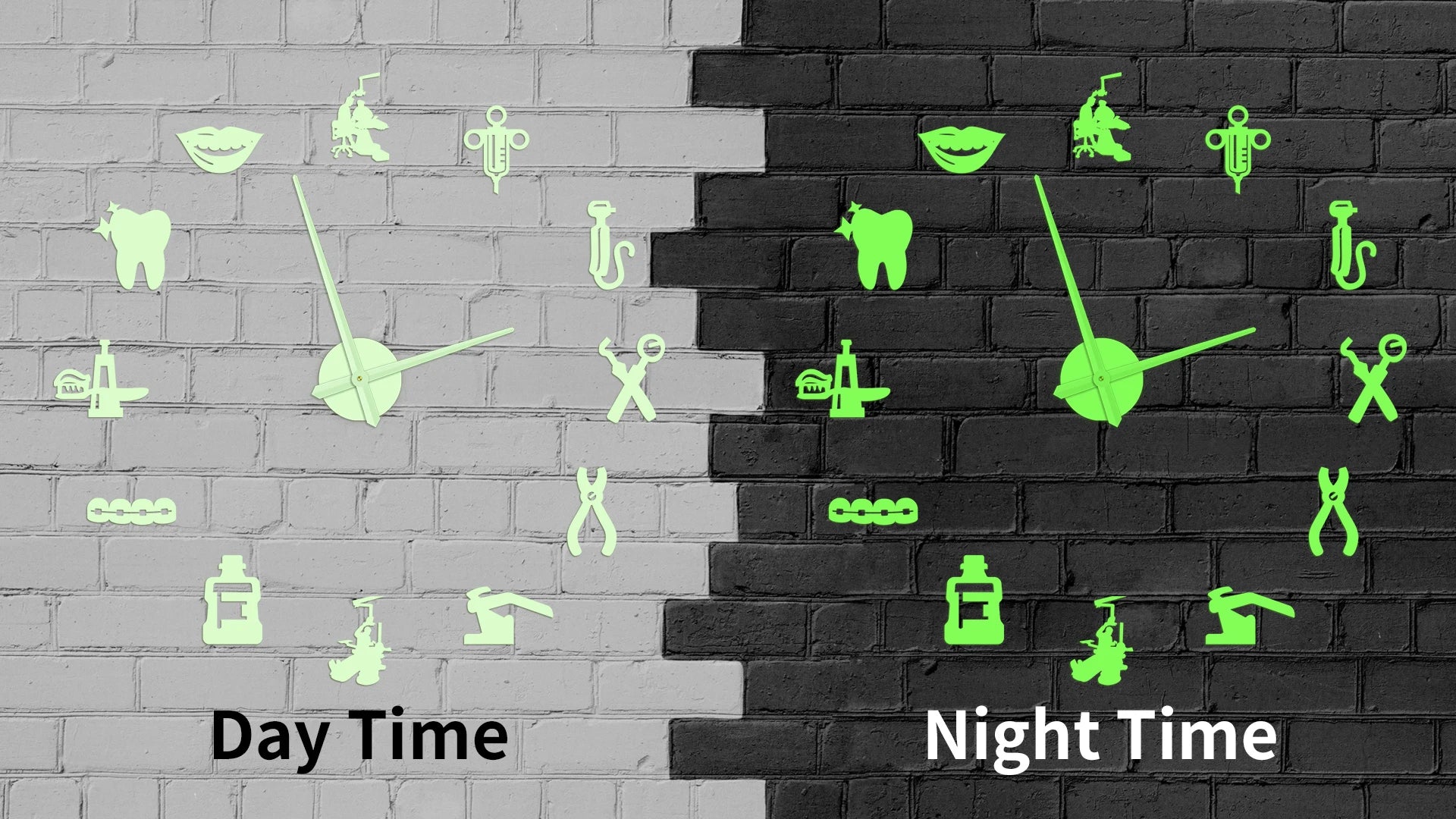 Dentist DIY Giant Wall Clock Dental Doctor Oversized Wall Clock