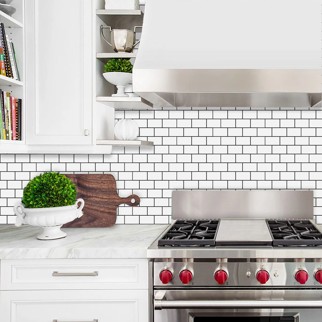 Subway Wall Stickers Peel and Stick 3d Brick Vinyl Wallpaper Bathroom Kitchen Backsplash