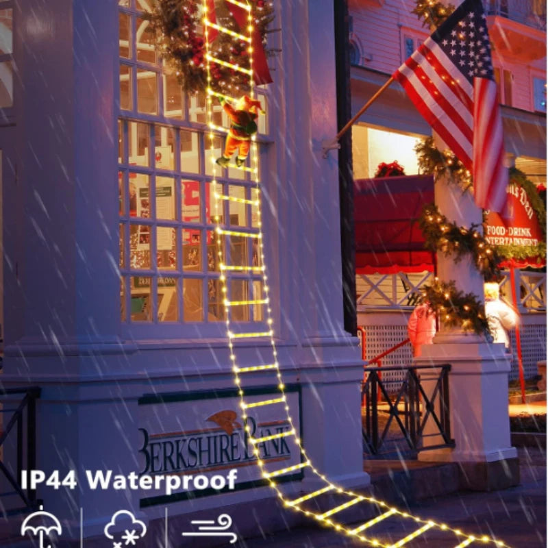 1.5/3M Christmas Decoration LED Santa Claus Climbing Ladder Light