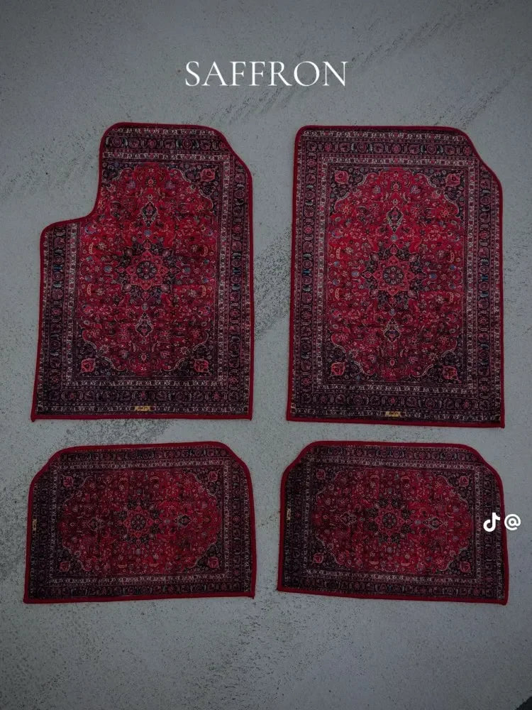 Set of Bohemian Style Floor Mat Universal Size Car Foot Mat
