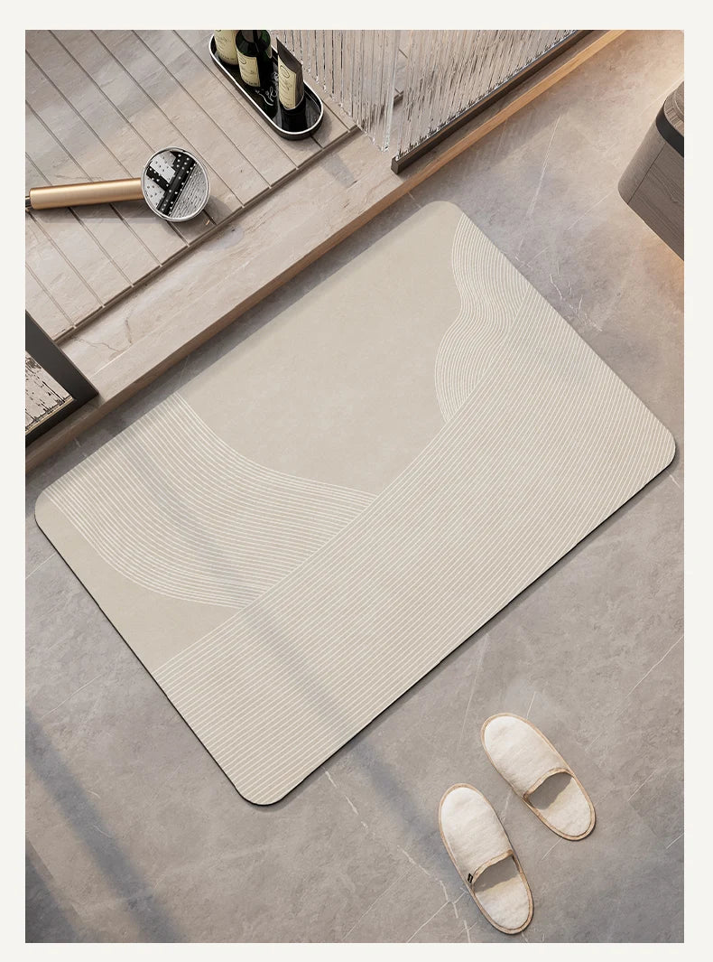 Non-Slip Diatomite Bath Mat Bathroom Foot Mats