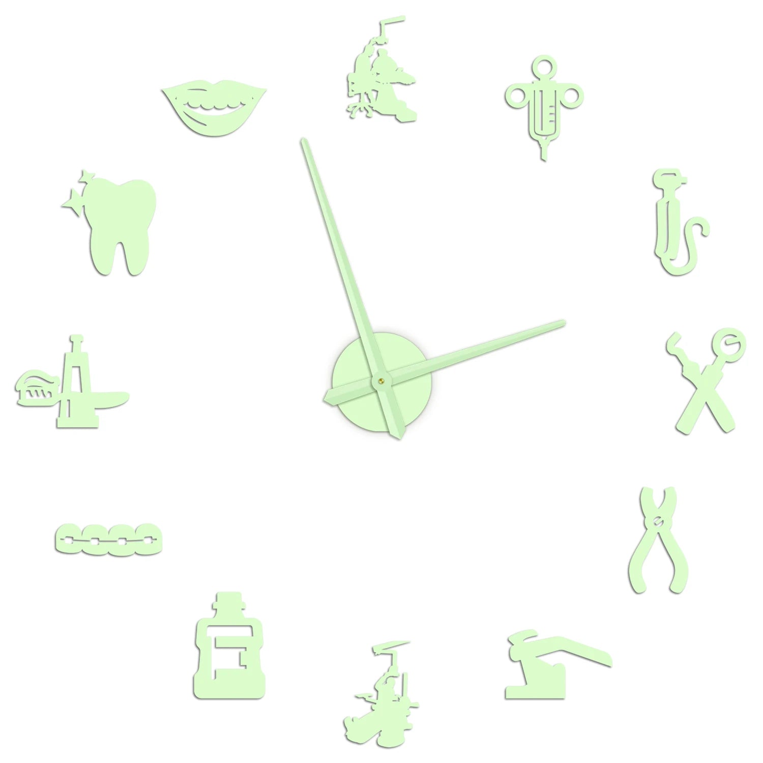 Dentist DIY Giant Wall Clock Dental Doctor Oversized Wall Clock