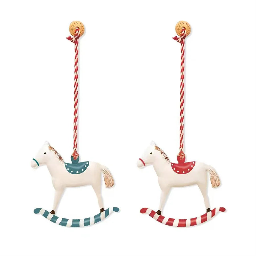 Metal Hand Painted Hanging Christmas Tree Decoration, Holiday Gift