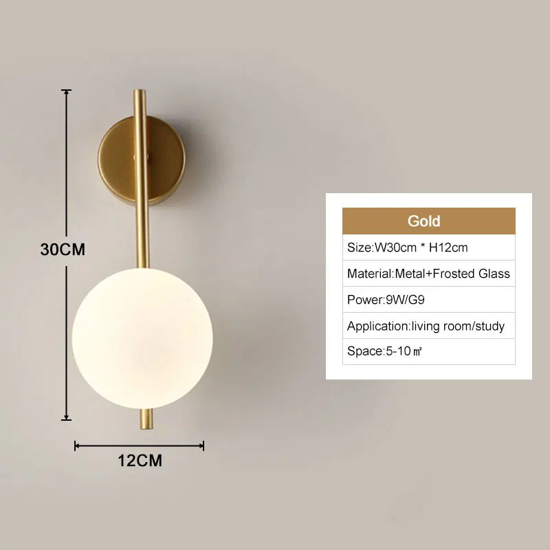 Interior LED Wall Lamps Wall Lights with G9 Bulb for Bedroom Black Gold  LED