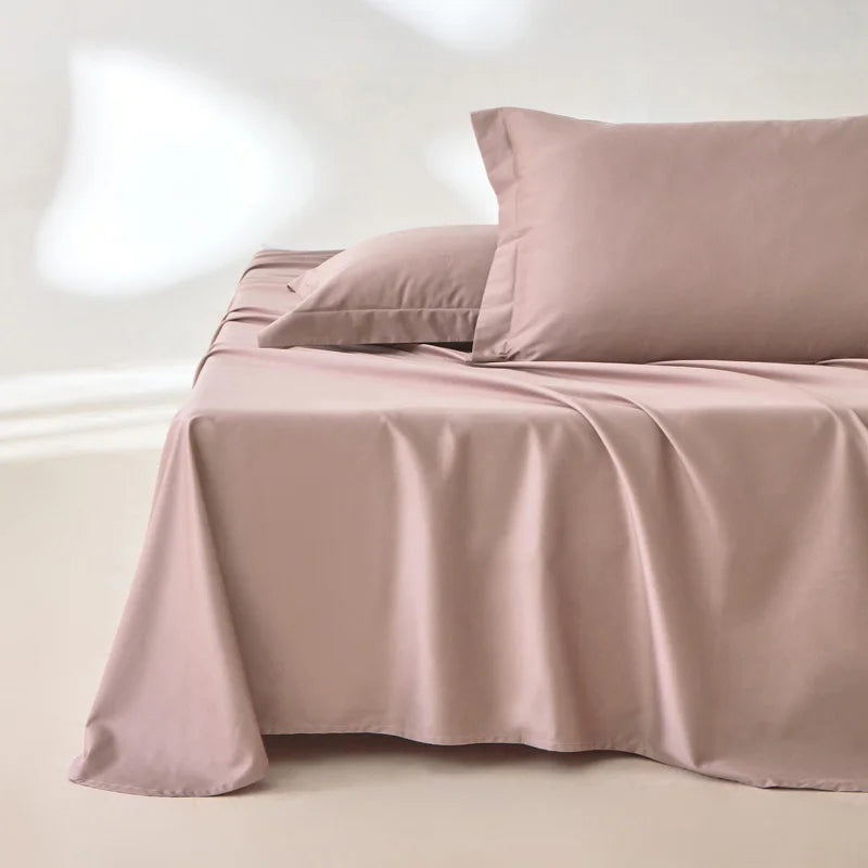 1pc Bed Flat Sheet 100% Egyptian Cotton Solid Color Top Sheets Single Double