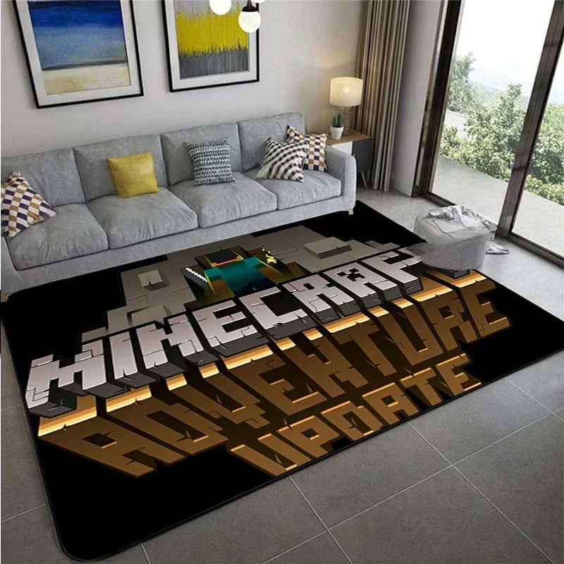 3D Game M-MINE Sandbox Carpet for Living Room Decor Bedroom