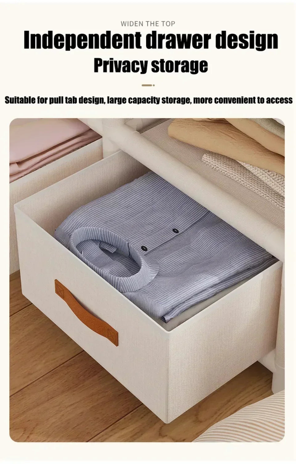 Wardrobe for HomeUse Bedroom Simple and LargeCapacityFabric Cabinet