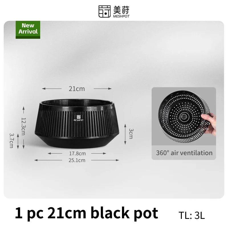 Meshpot Bonsai Pots with Drainage Tray and Excellent Airflow