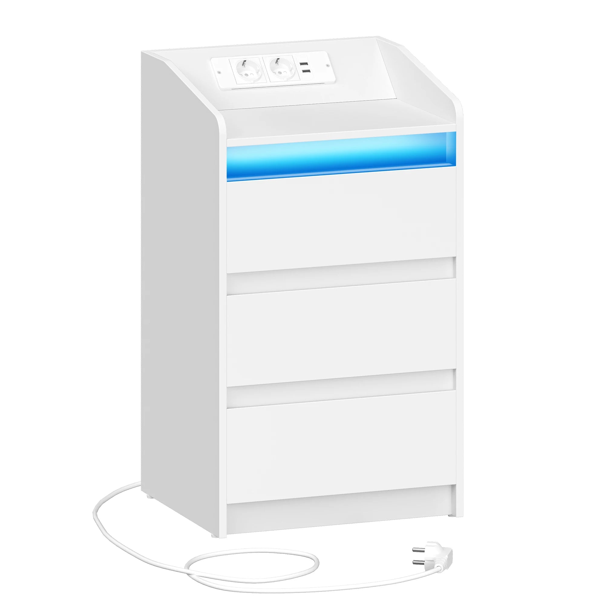 Hzuaneri Bedside Table with 3 Drawers